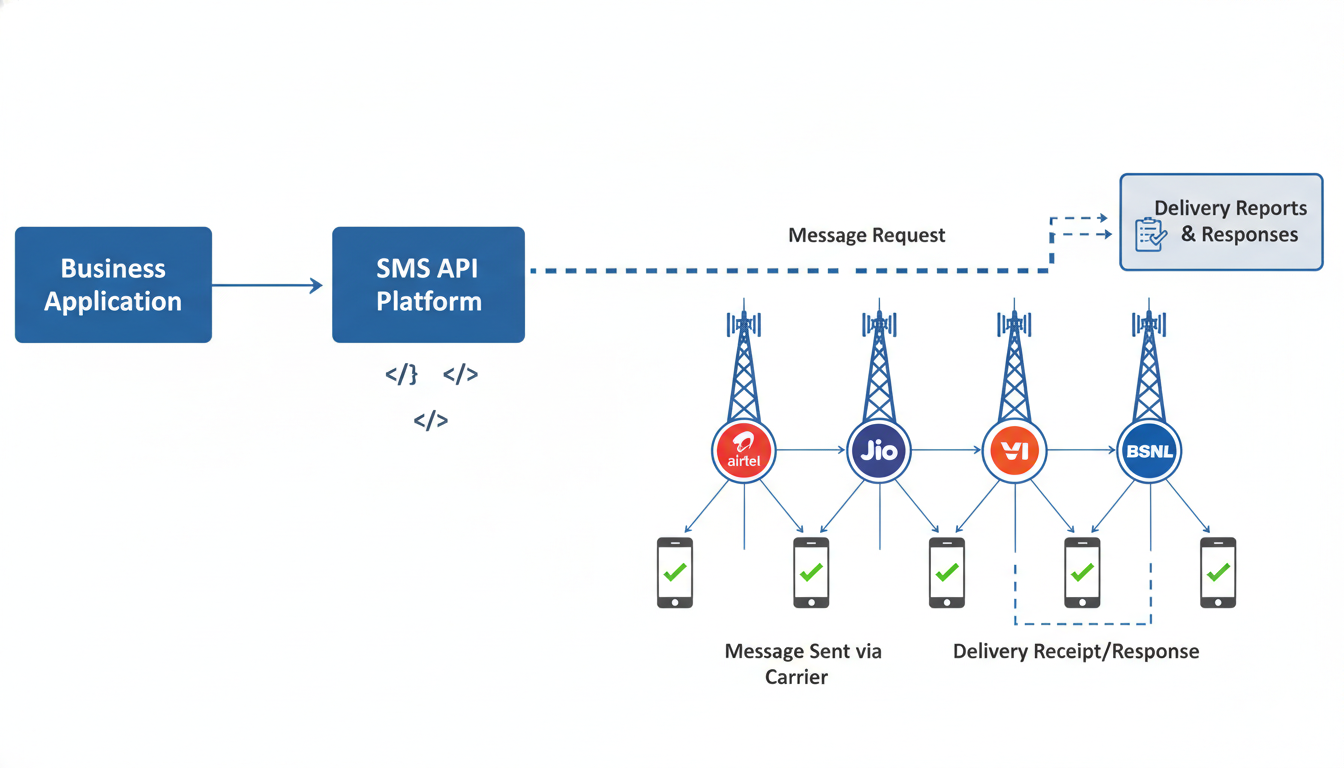 API integration diagram Bulk SMS Service Providers