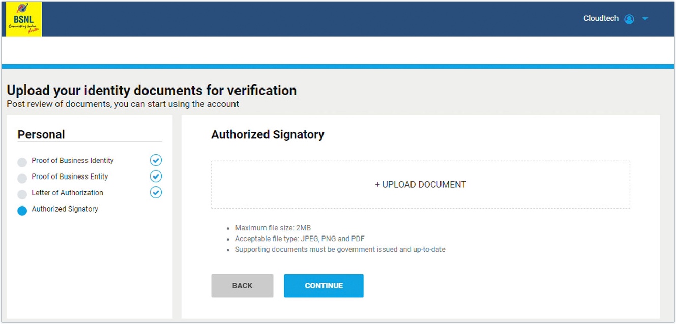 BSNL DLT Registration Process proof submission