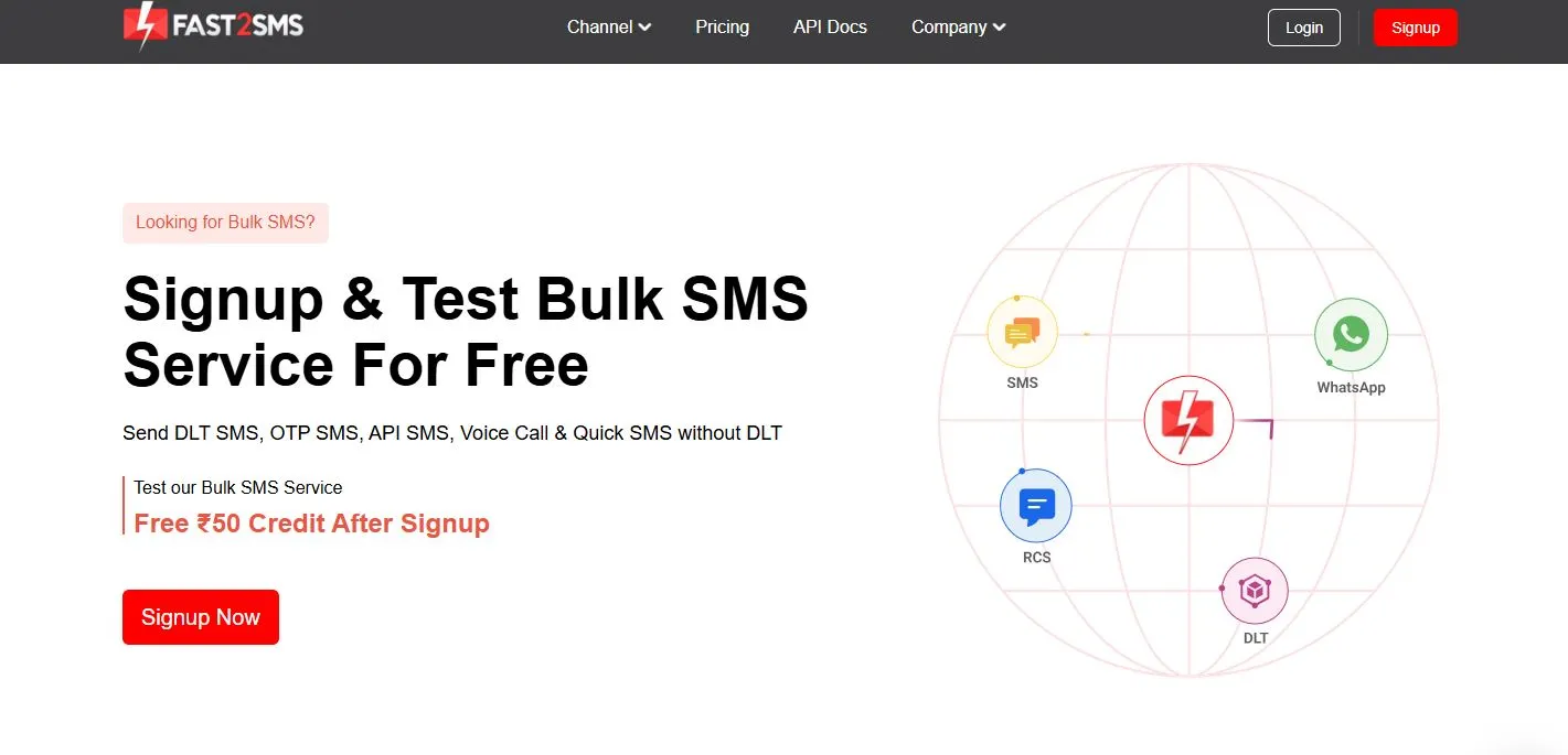 Best for Ultra-Fast Two-Factor Authentication  Bulk SMS Service Providers in India
