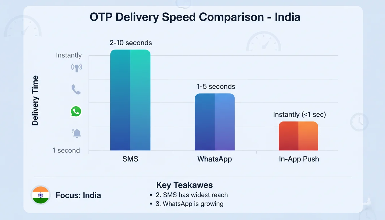 OTP delivery speed comparison India