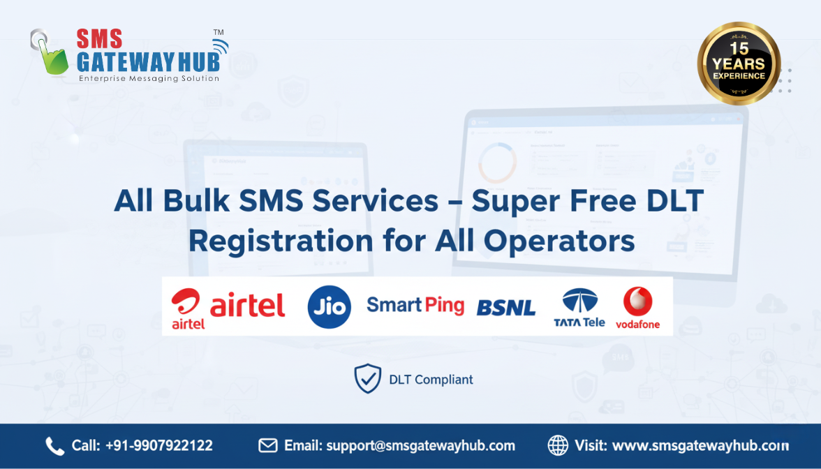 bulk sms services banner image for SMSGatewayHub, designed to your specifications
