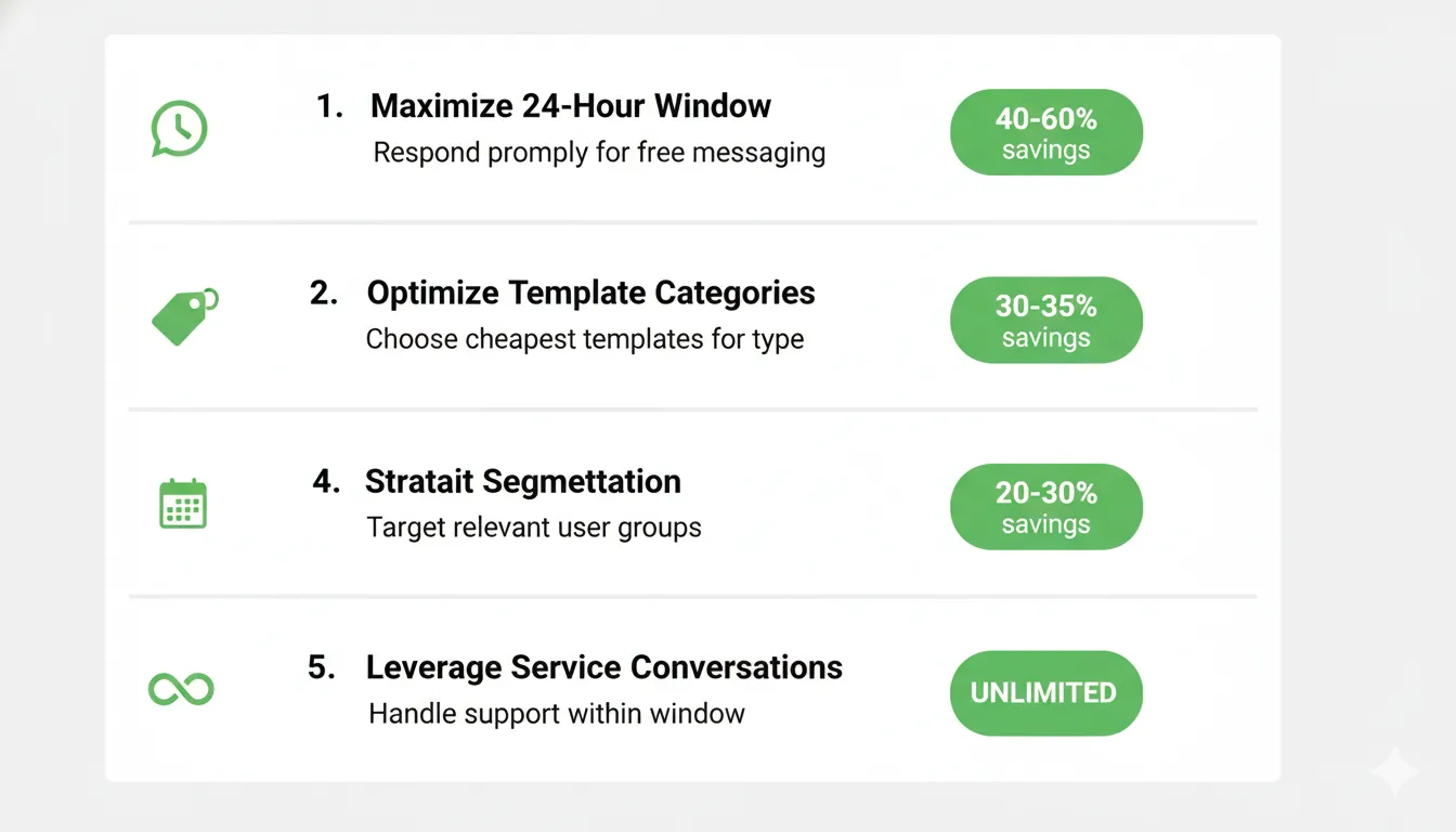 5 Strategies to Reduce WhatsApp Business API Costs - Save 40-60%