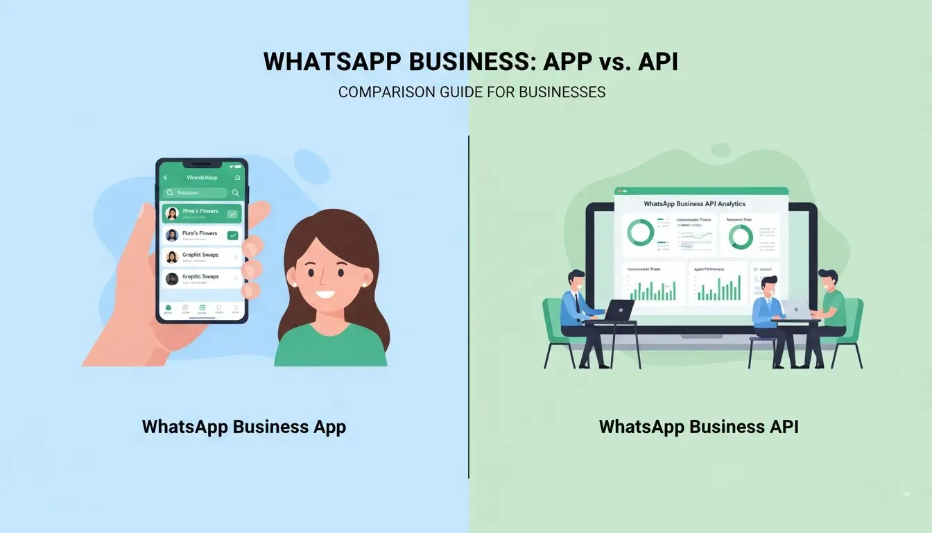 WhatsApp Business API vs App comparison guide for businesses