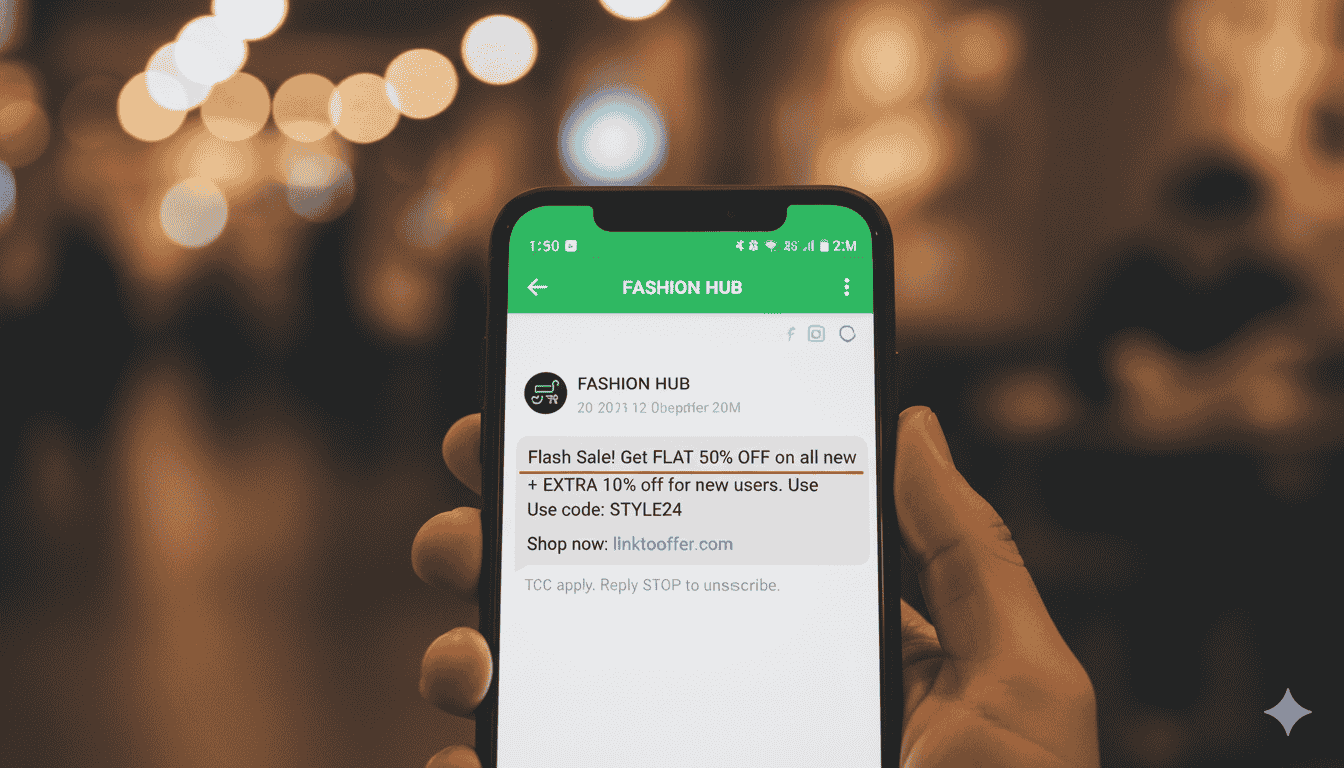 Example of effective bulk SMS in Chennai with clear call-to-action