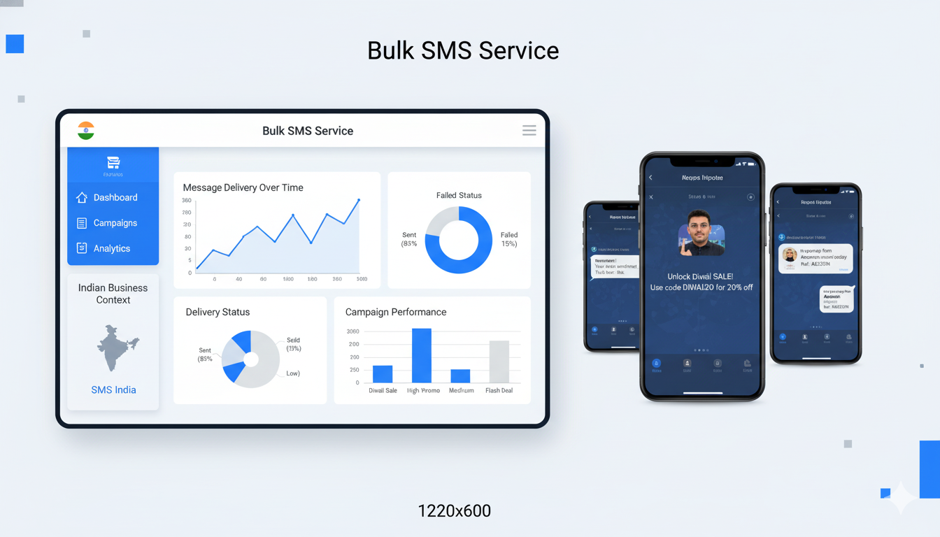 Professional business dashboard showing SMS marketing analytics
