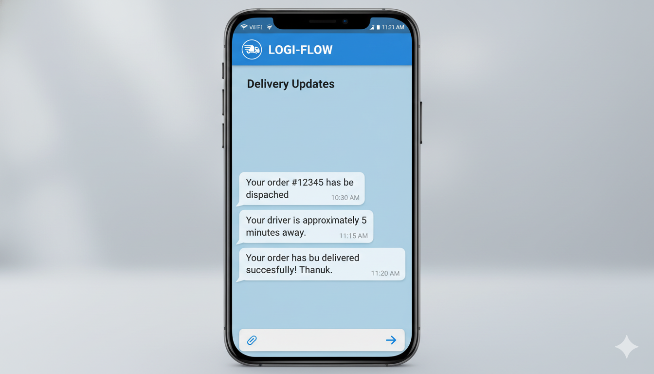 Fleet management dashboard with bulk SMS API integration