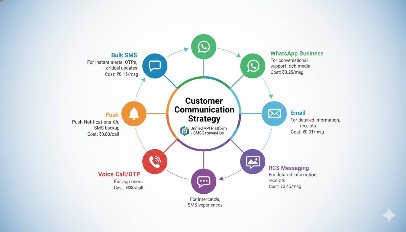 Decision flowchart for choosing between promotional, transactional, and OTP SMS service providers