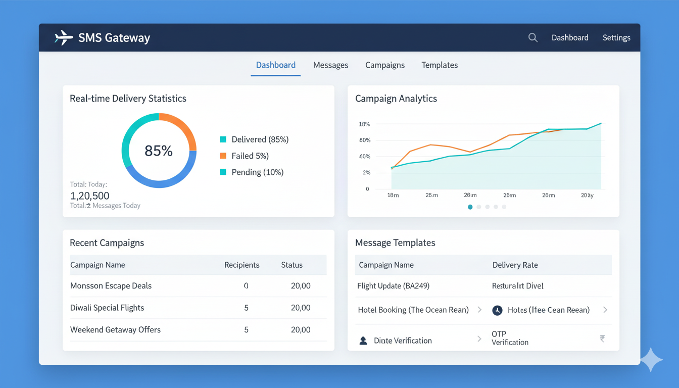 Diverse travelers at Indian airport checking mobile phones for SMS notifications, happy expressions receiving flight updates, modern airport terminal setting, natural lighting, lifestyle photography