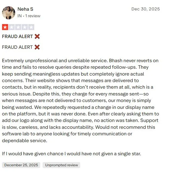 Fraud Alert Warning