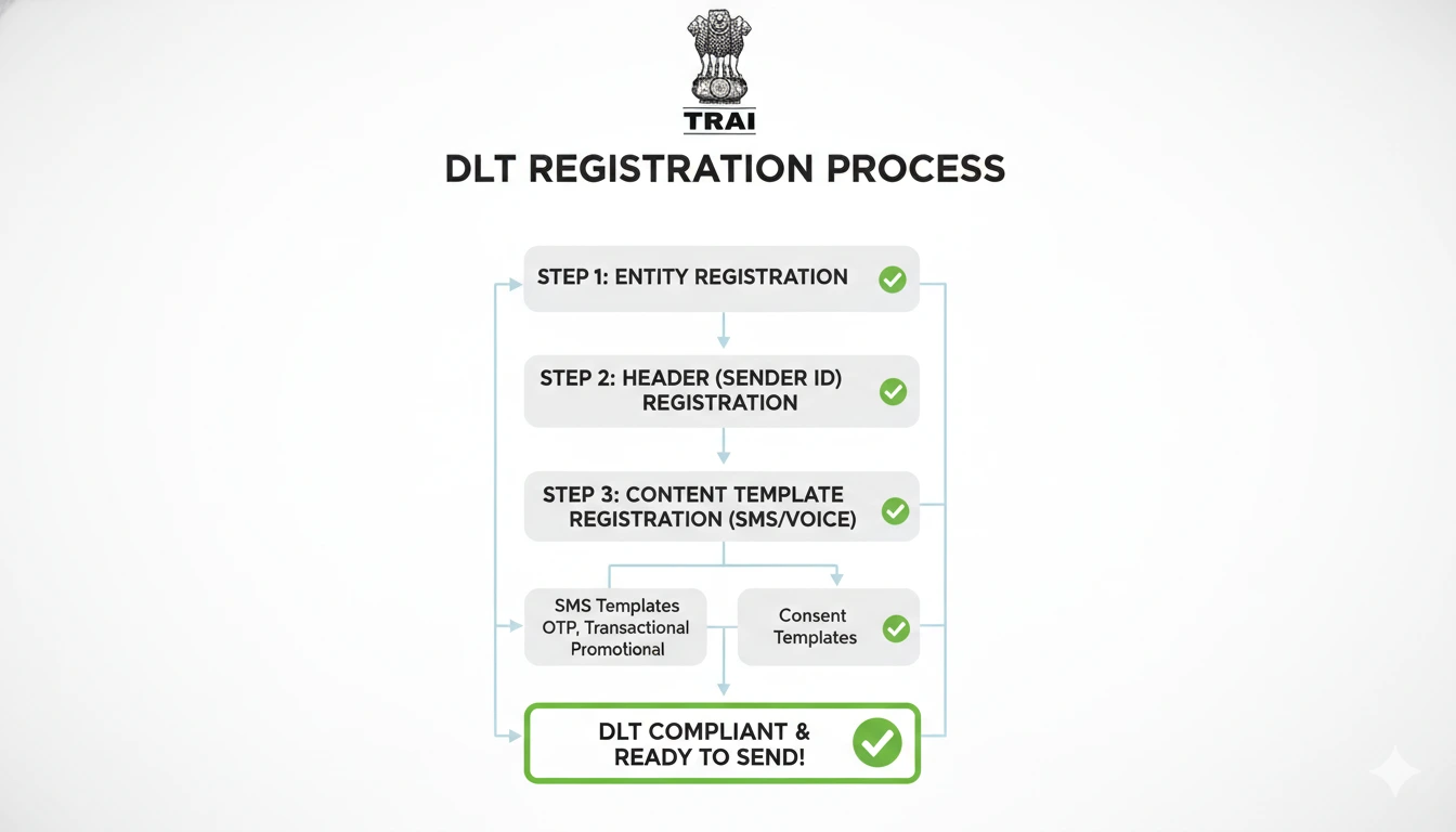 Red flags checklist for identifying fraudulent bulk SMS providers in India including fake delivery rates and missing TRAI registration